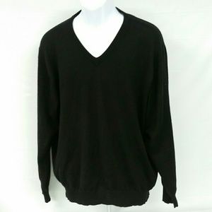 Jos A Bank 100% Merino Wool Black Sweater
